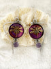 Deco Glass Collection Dragonfly Purple Mist  Earrings