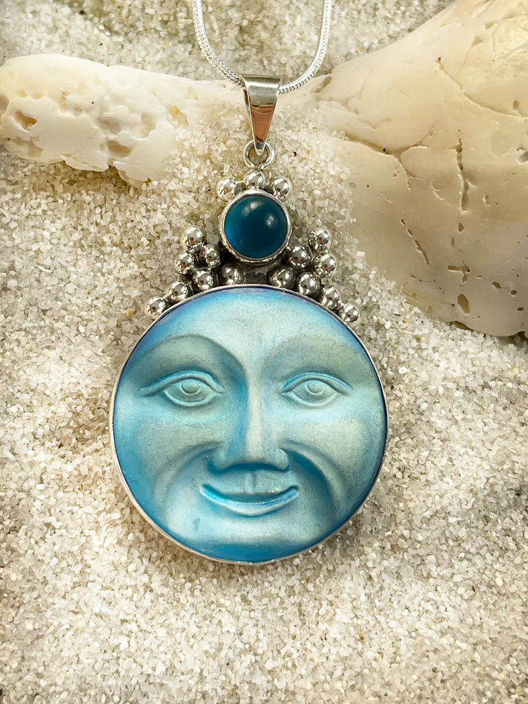 Deco Glass Collection Blue Moon Pendant