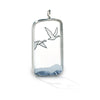 Goose White In Flight Sterling Pendant