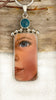 Vintage China Faces The Blue Eyed Babe Pendant