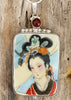 Vintage China Faces The Geisha Girl Pendant