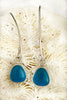 Coastal Glass Collection Blue Ocean Teardrop Earrings
