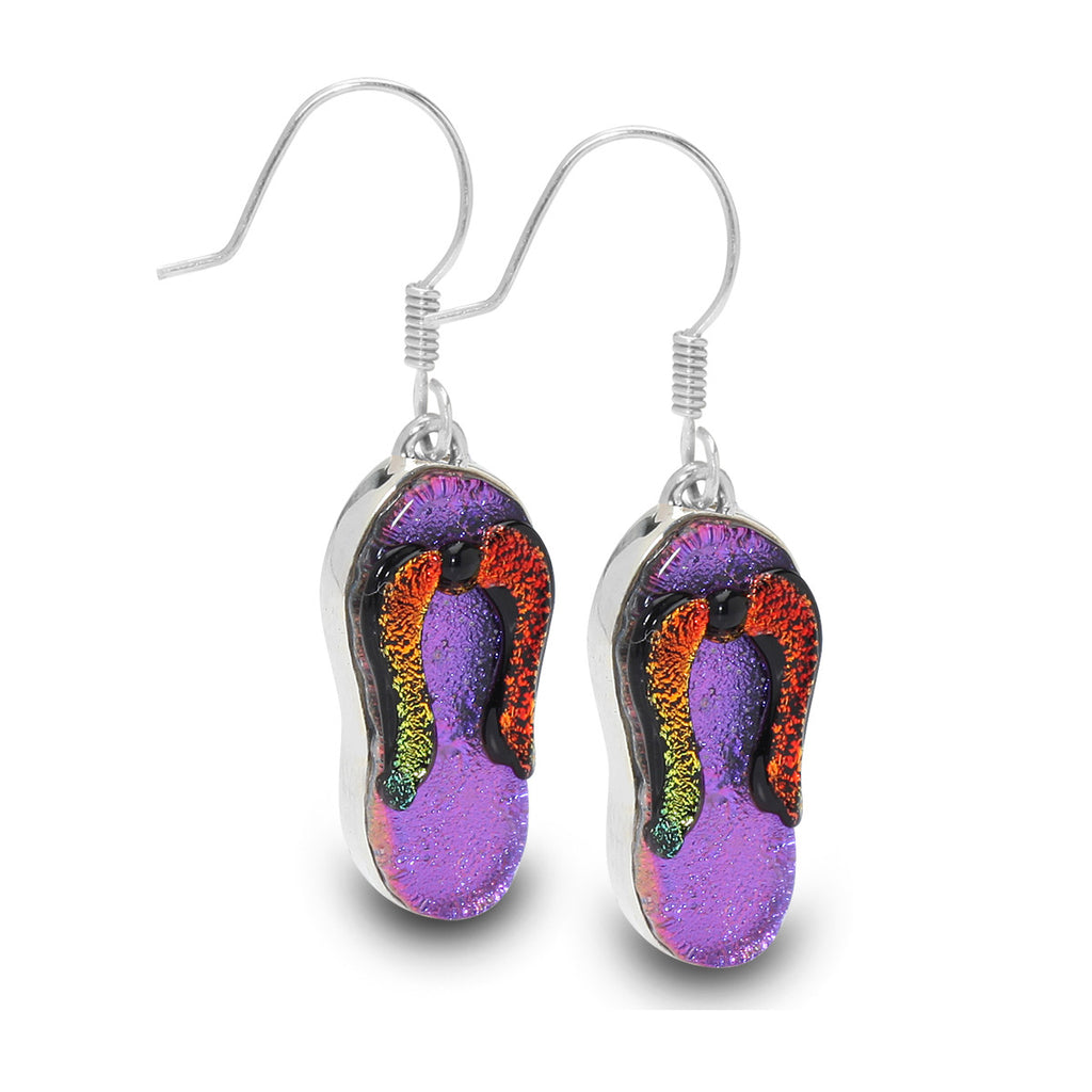 Beach Girl Flip Flop Sterling Silver Earrings